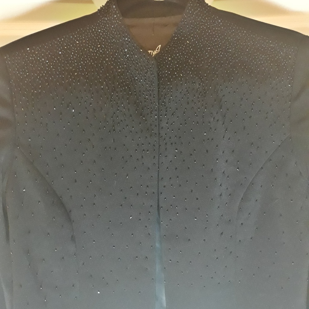 Positive Attitude Black Beaded Blazer